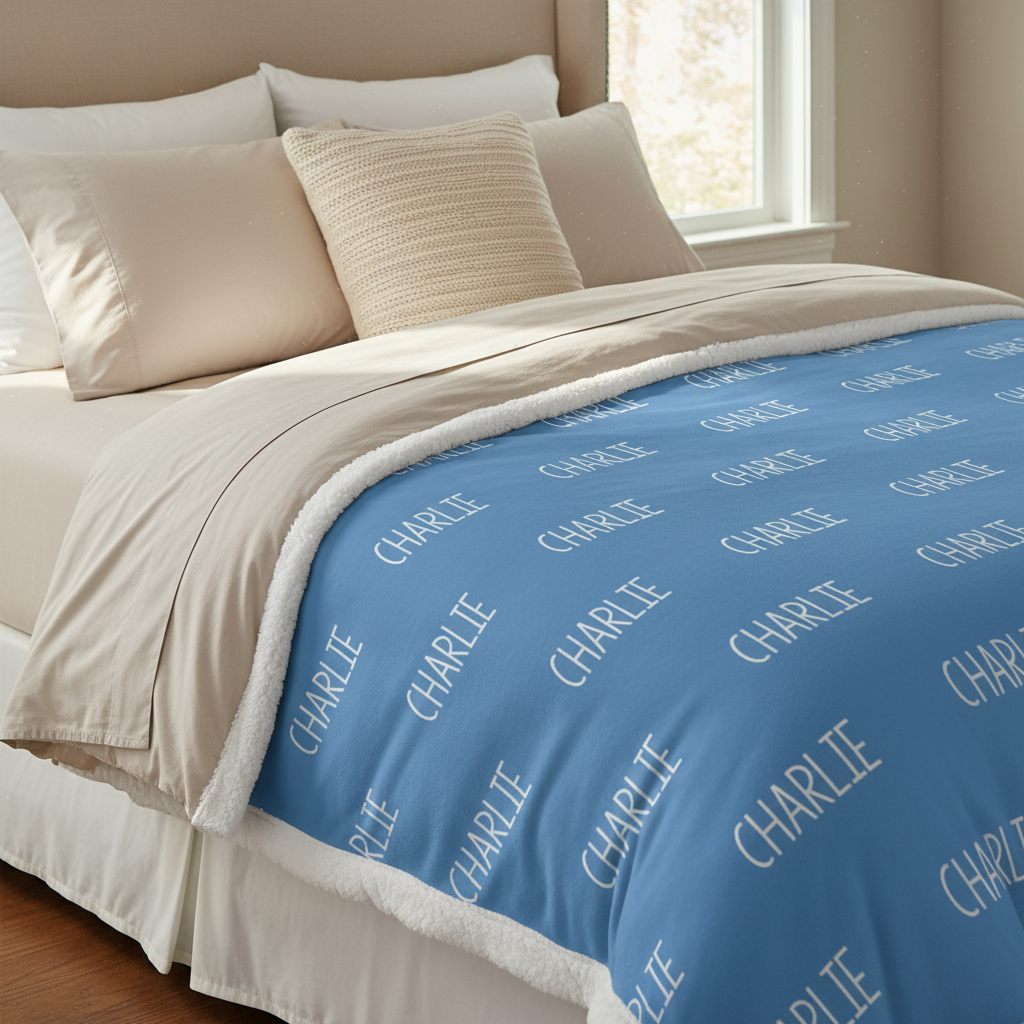 Personalized Name Blanket – Custom Minky Throw for Boys and Girls