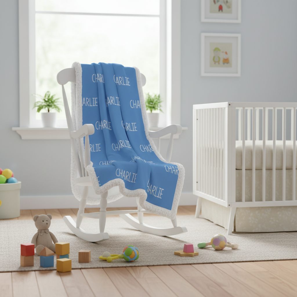 Personalized Name Blanket – Custom Minky Throw for Boys and Girls