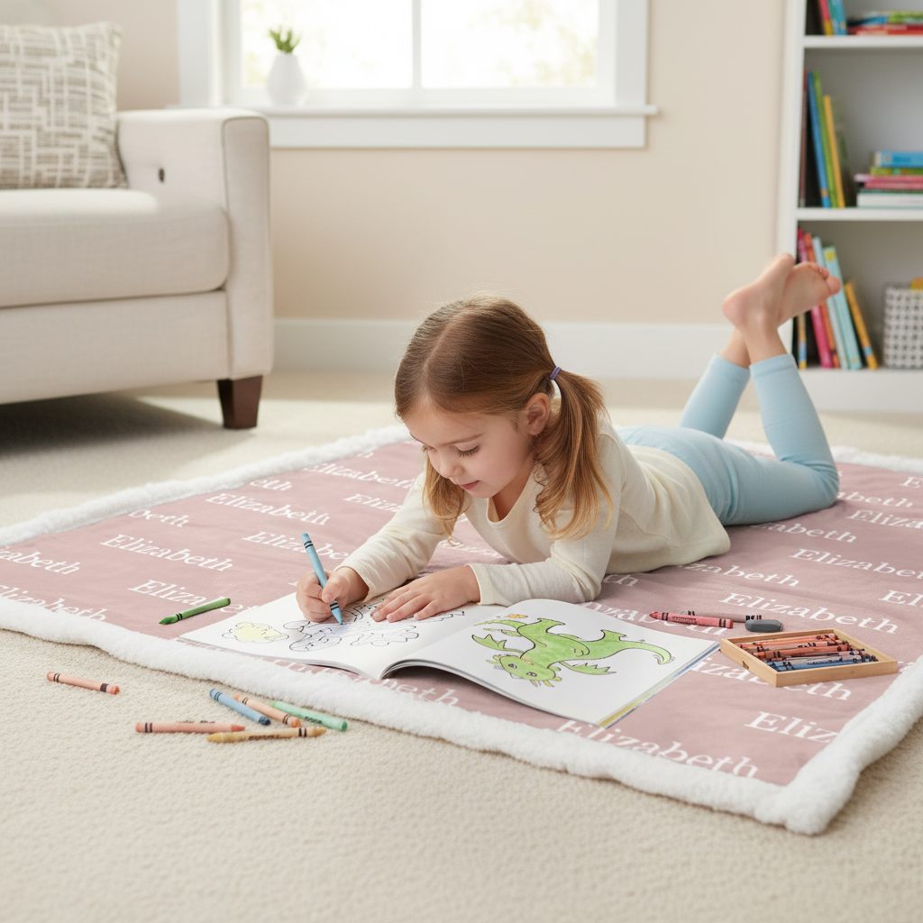 Personalized Name Blanket – Custom Minky Throw for Boys and Girls