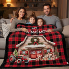 Christmas Movie Watching Blanket – Cozy Buffalo Plaid Holiday Throw