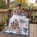 Dragon & Castle Personalized Baby Blanket – Nursery Keepsake