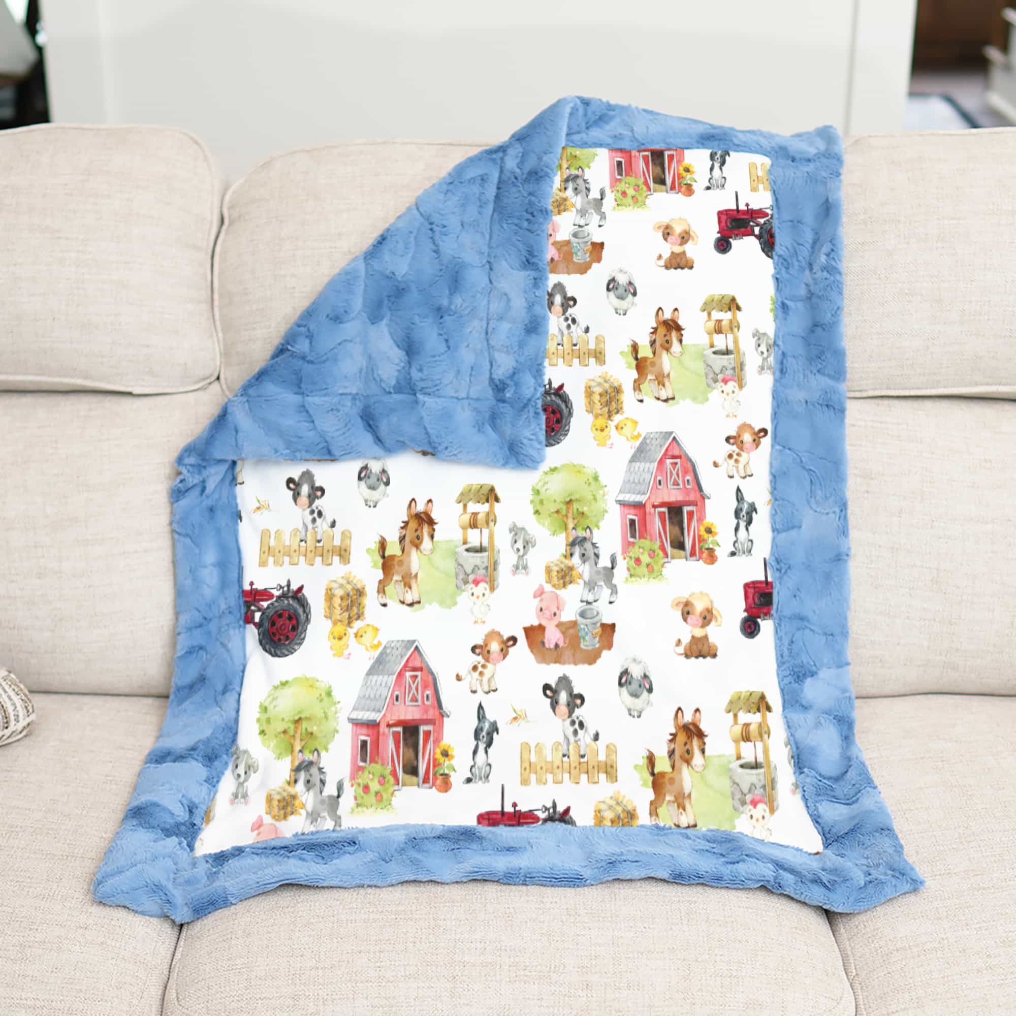 Barnyard Farm Baby Blanket