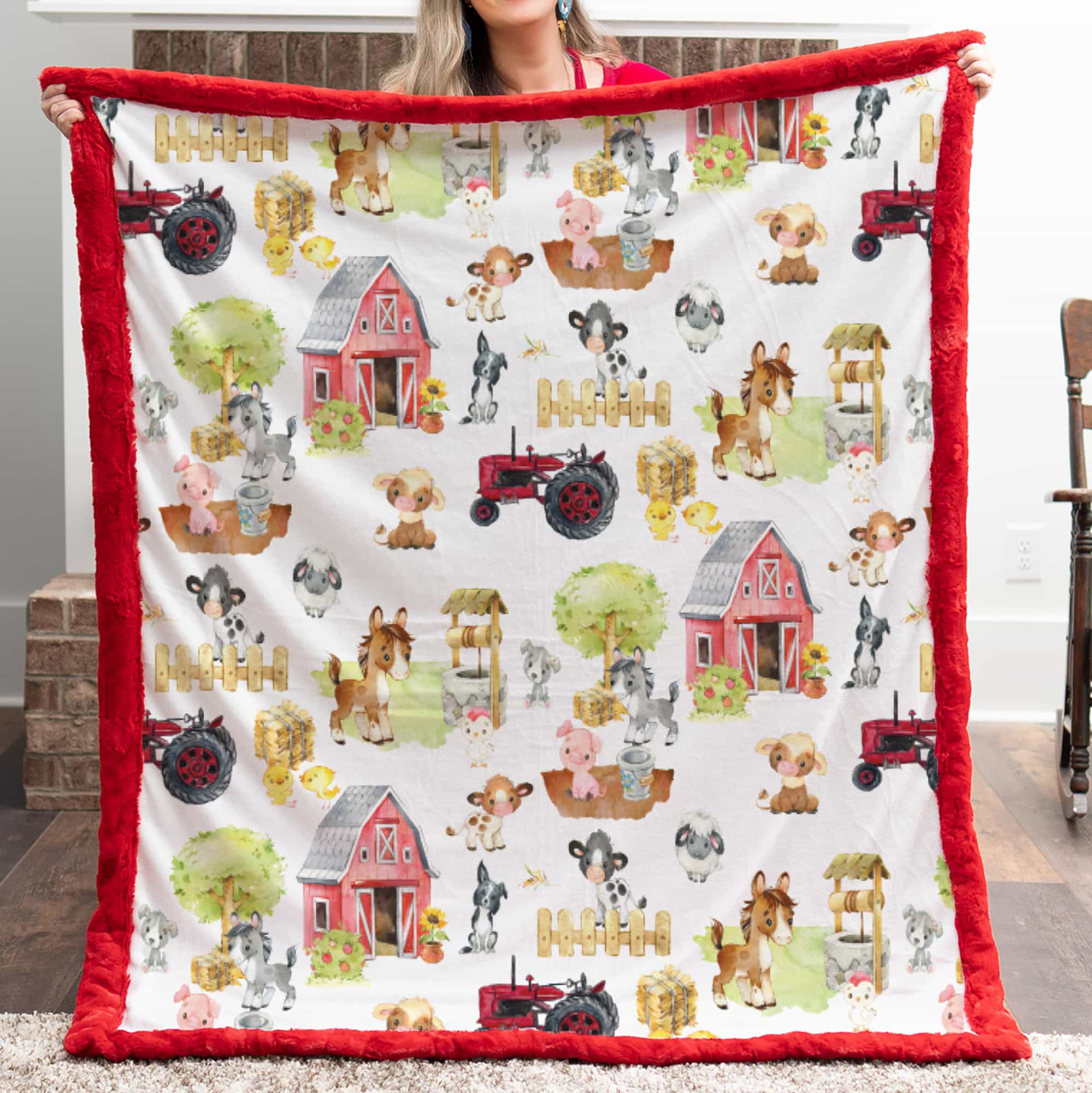Barnyard Farm Baby Blanket