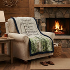 Personalized Retirement Blanket – Forest Theme Soft Minky Throw