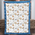 Otter Personalized Baby Blanket – Custom Name Gift